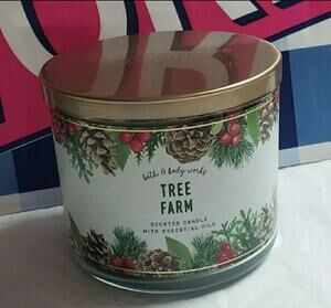 BBW Tree Farm Large 3 Wick Candle Holiday Home Fragrance Decor